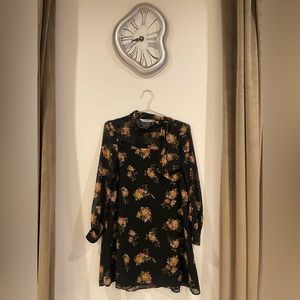 Zara Floral Blouse Dress